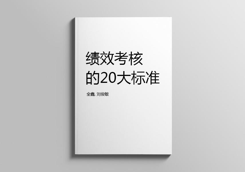 Cover of  绩效考核的20大标准